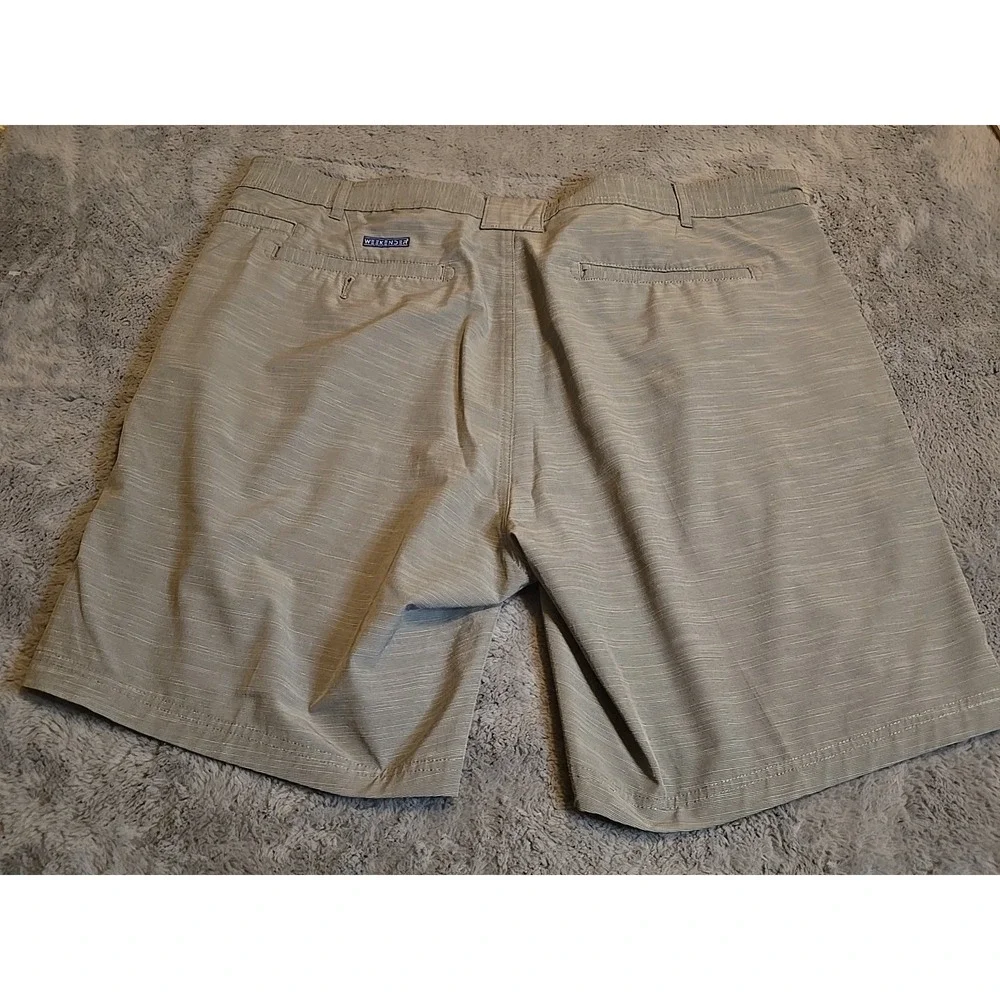 Weekender Casual Life Mens 42 Gray Golf Shorts Stretch Flat Front Performance